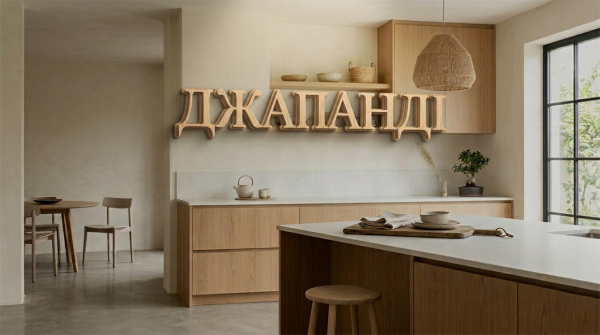 Кухня в стилі Джапанді. Гармонія мінімалізму та затишку.